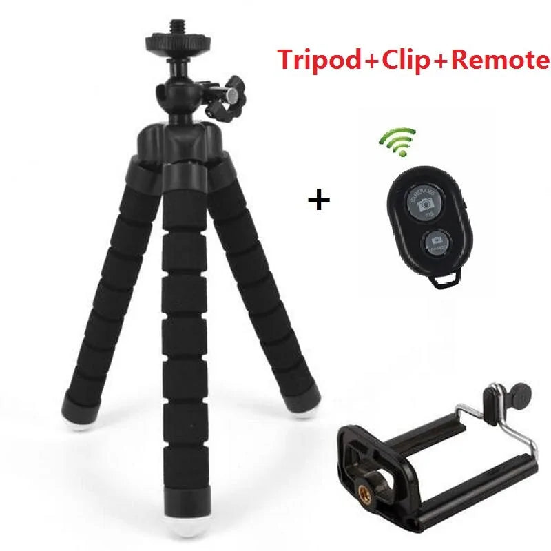 Flexible Phone Tripod With Bluetooth Remote Shutter