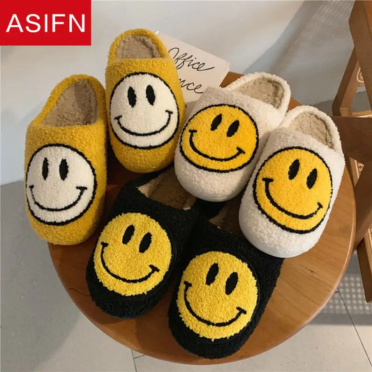 Cute Smiley Fluffy Slippers