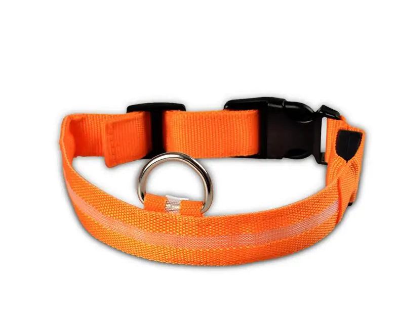 LED Pet Dog Collar for Night Safety, Glow-in-the-Dark Feature