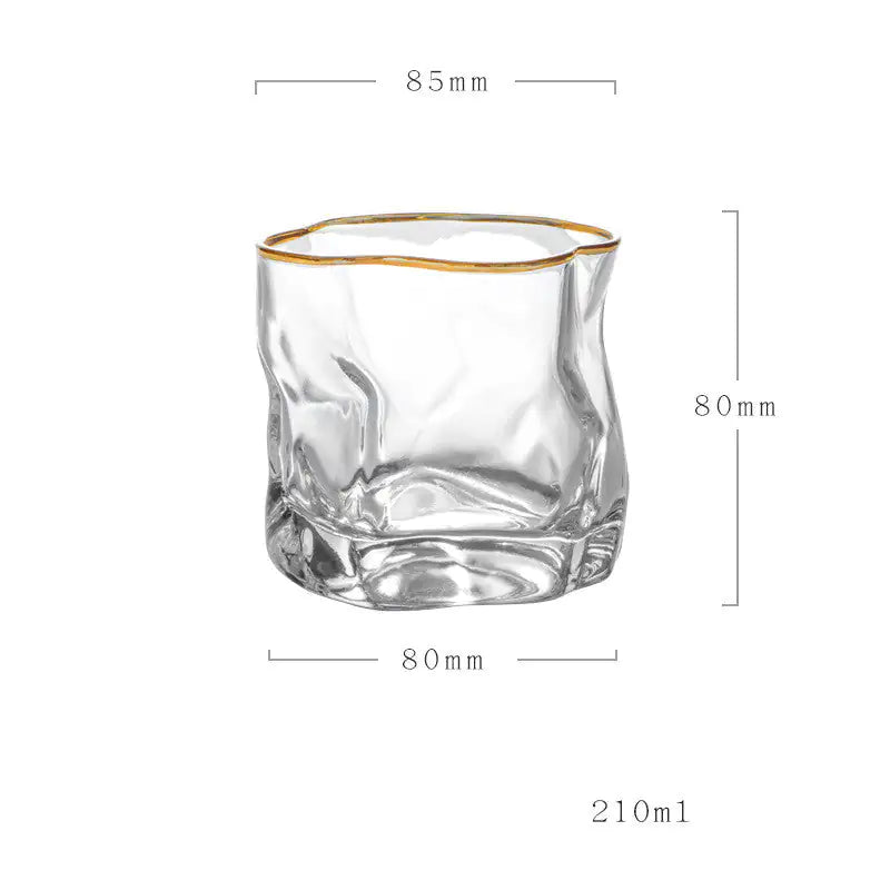 Unique Irregular-Shaped Whiskey Glass