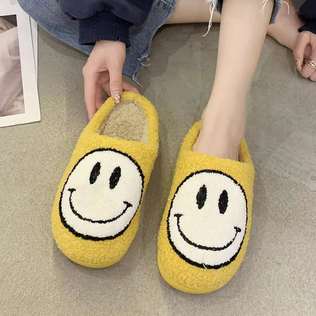 Cute Smiley Fluffy Slippers