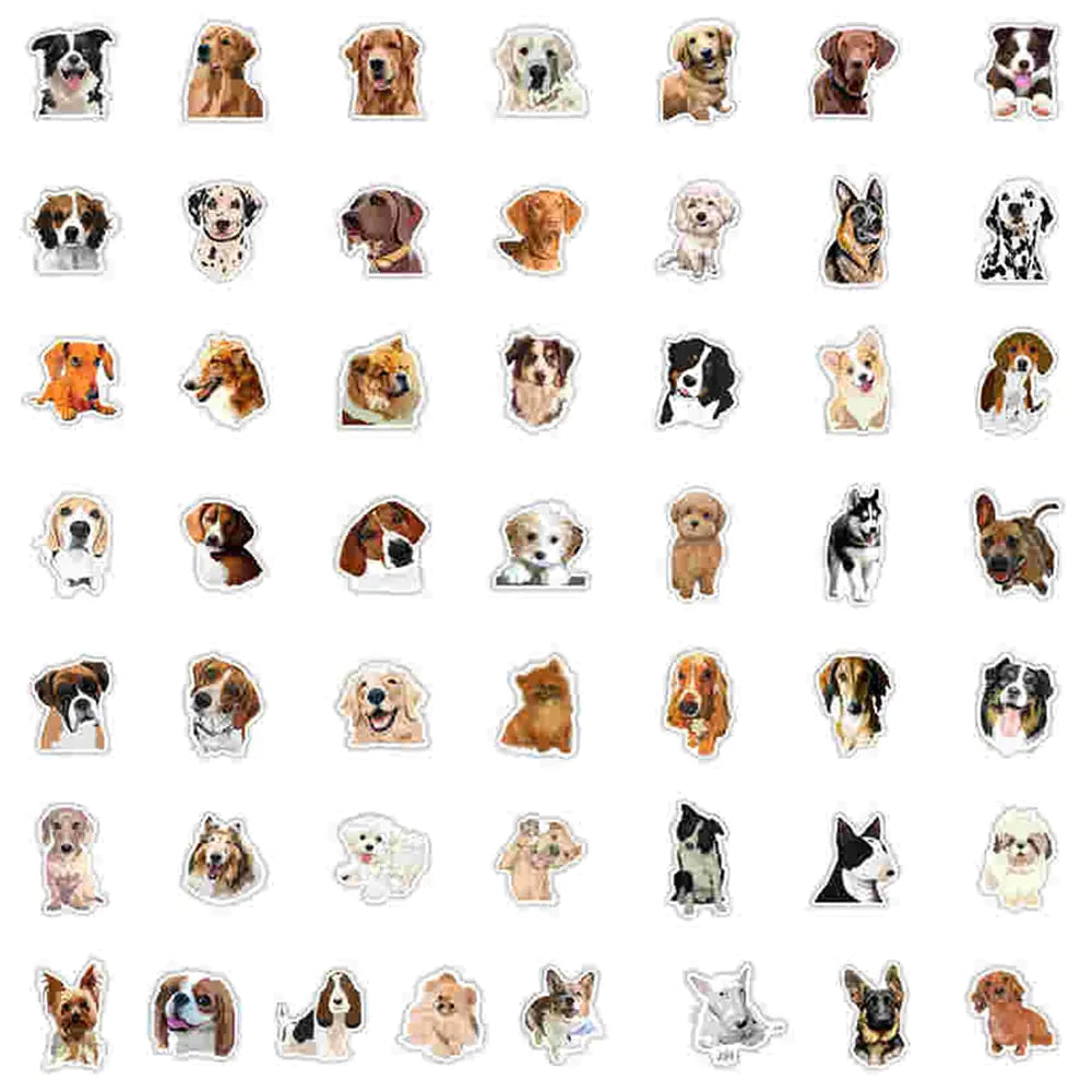 Cute Dog Cartoon Sticker Set