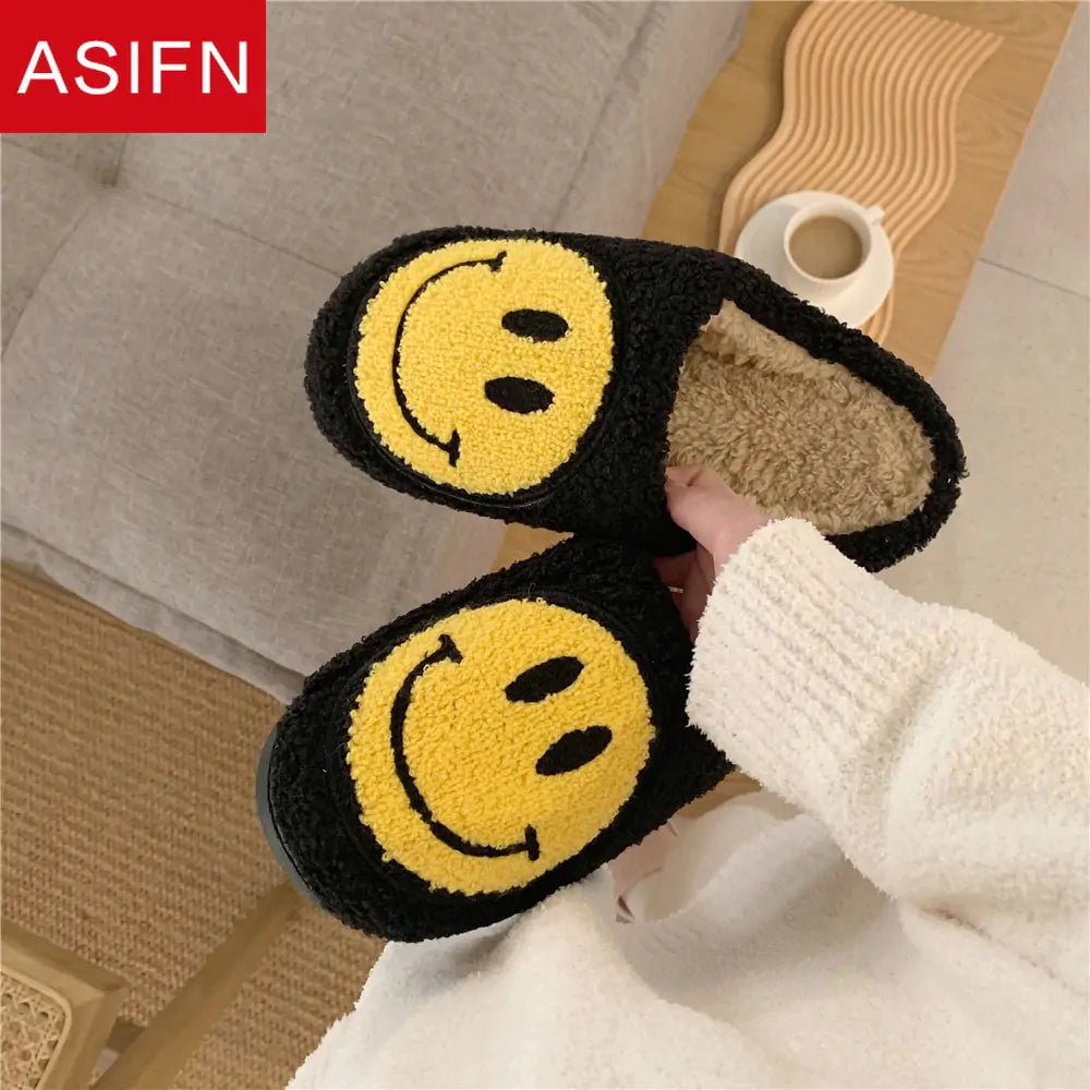 Cute Smiley Fluffy Slippers