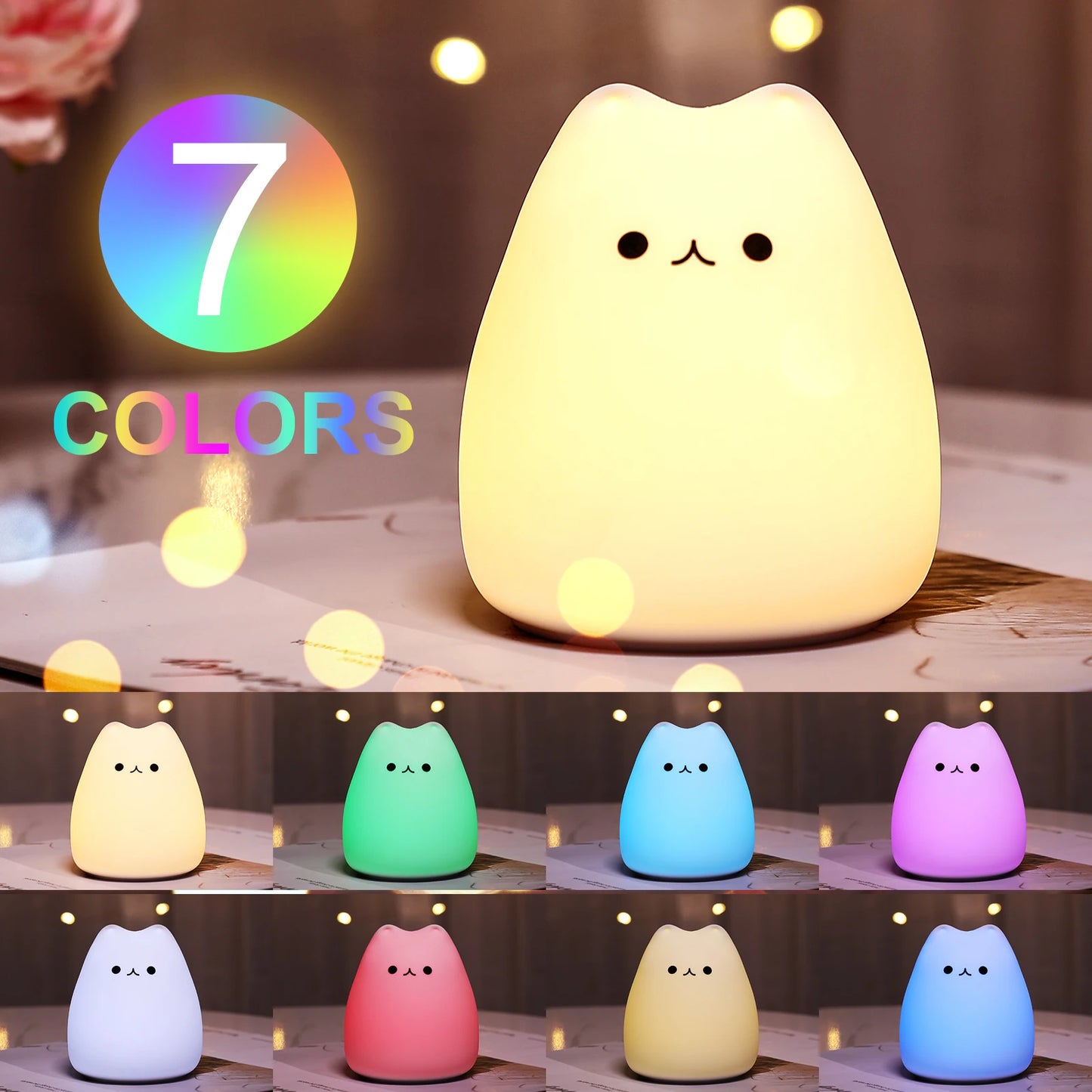 Kawaii Popular Cat Baby Mini Night Light