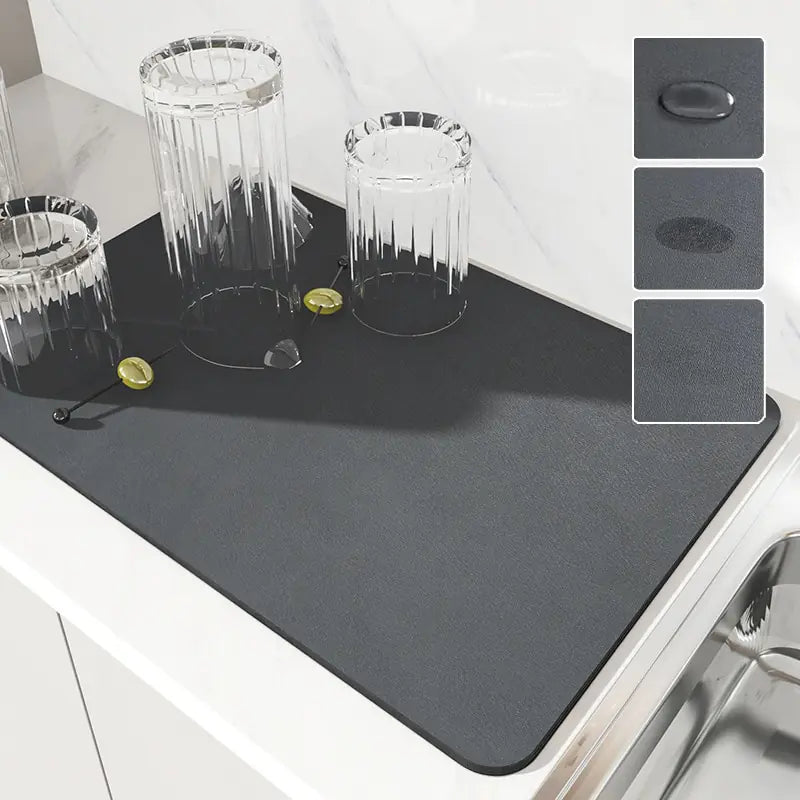 Dish Large Kitchen Absorbent Draining Mat