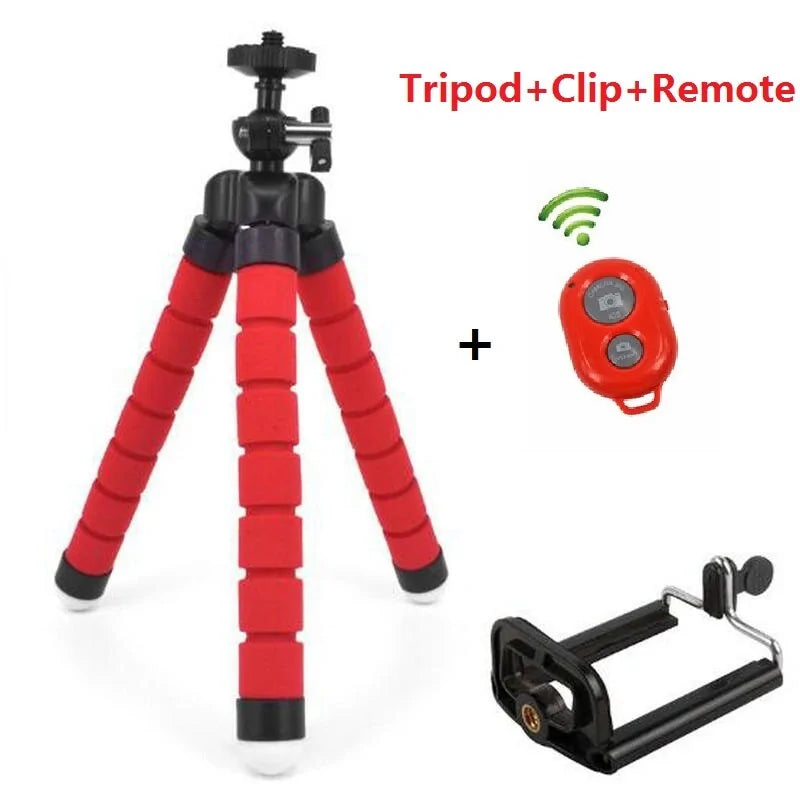 Flexible Phone Tripod With Bluetooth Remote Shutter