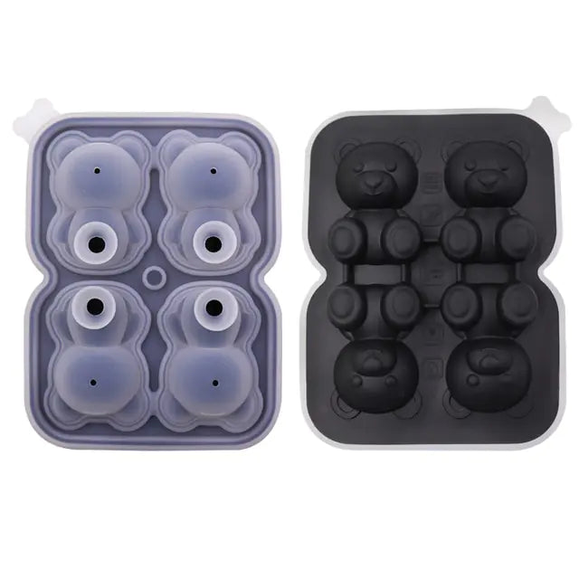 4 Bear Silicone Ice Tray