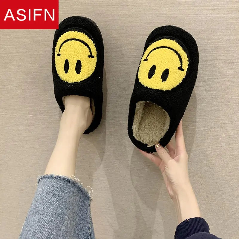 Cute Smiley Fluffy Slippers