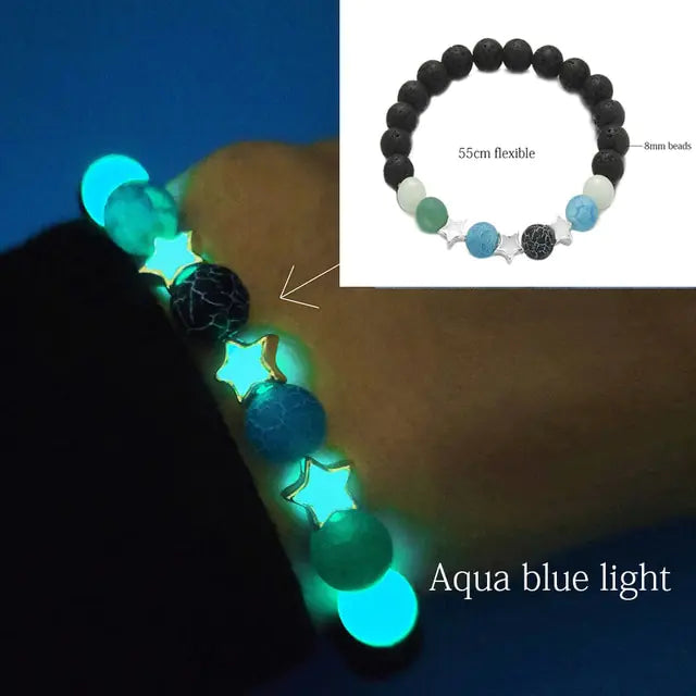 Natural Stone Luminous Beads Bracelets