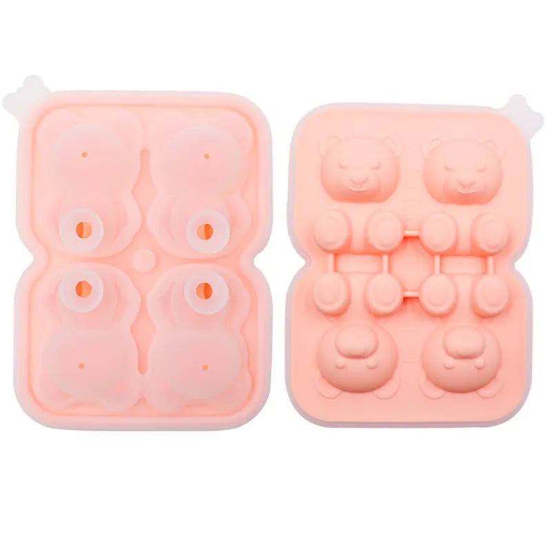 4 Bear Silicone Ice Tray