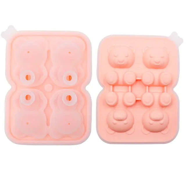 4 Bear Silicone Ice Tray