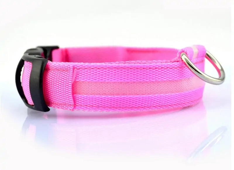 LED Pet Dog Collar for Night Safety, Glow-in-the-Dark Feature