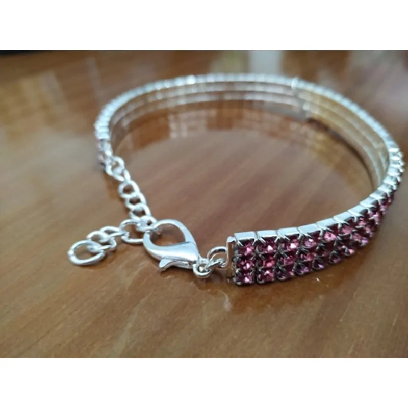 Heart-Shaped Whinestone Dog/Cat Collar